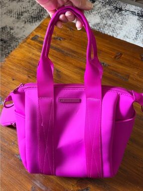 MYTAGALONGS Mini Commuter Neoprene Tote Bag Pink Crossbody Pouch NWT